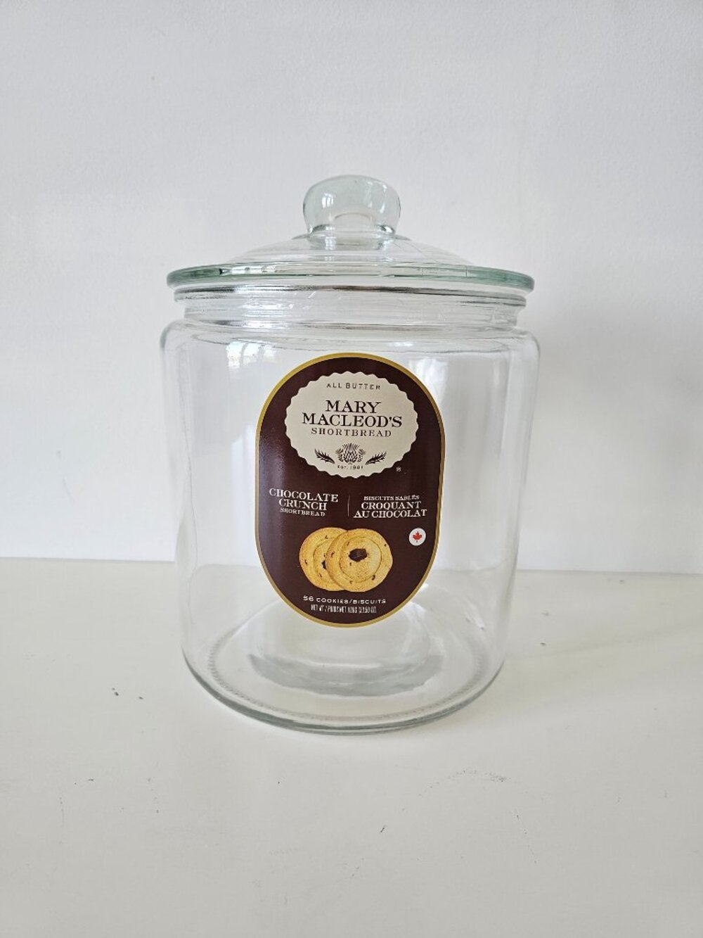 Mary MacLeod's Glass Jar with Silicon Seal 9.5" x 6.75" / 24cm x 17cm